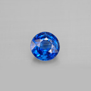 1.18캐럿 천연 블루 카이아나이트, 라운드 컷, 6.12 mm, VS-SI