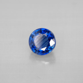 1.37캐럿 천연 블루 카이아나이트, 라운드 컷, 6.19 mm, VS-SI