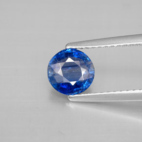 1.13캐럿 천연 블루 카이아나이트, 라운드 컷, 6.21 mm, VS-SI