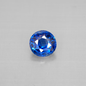 1.05캐럿 천연 블루 카이아나이트, 라운드 컷, 6.10 mm, VS-SI
