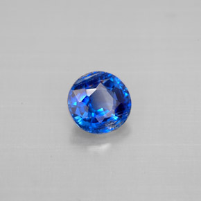 1.05캐럿 천연 블루 카이아나이트, 라운드 컷, 6.10 mm, VS-SI