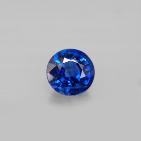 1.06캐럿 천연 블루 카이아나이트, 라운드 컷, 5.98 mm, VS