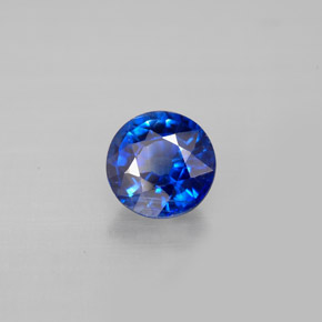 1.06캐럿 천연 블루 카이아나이트, 라운드 컷, 5.98 mm, VS