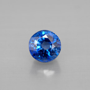 1.34캐럿 천연 블루 카이아나이트, 라운드 컷, 5.84 mm, VS-SI