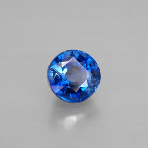 1.34캐럿 천연 블루 카이아나이트, 라운드 컷, 5.84 mm, VS-SI