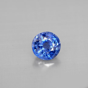 0.97캐럿 천연 블루 카이아나이트, 라운드 컷, 5.91 mm, VS-SI
