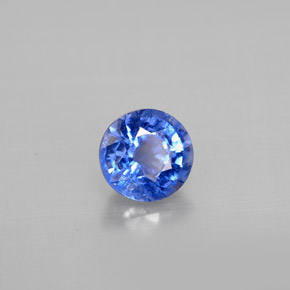 0.97캐럿 천연 블루 카이아나이트, 라운드 컷, 5.91 mm, VS-SI