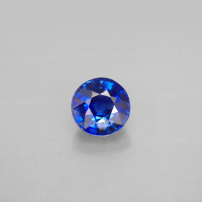 1.23캐럿 천연 블루 카이아나이트, 라운드 컷, 5.97 mm, VS-SI