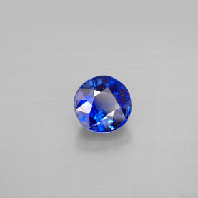 1.23캐럿 천연 블루 카이아나이트, 라운드 컷, 5.97 mm, VS-SI