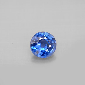 0.85캐럿 천연 블루 카이아나이트, 라운드 컷, 5.95 mm, VS-SI