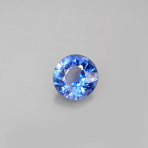 0.85캐럿 천연 블루 카이아나이트, 라운드 컷, 5.95 mm, VS-SI