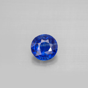 1.00캐럿 천연 블루 카이아나이트, 라운드 컷, 5.97 mm, VS-SI