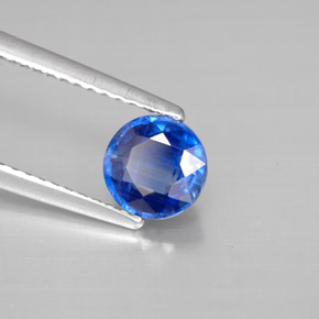 1.22캐럿 천연 블루 카이아나이트, 라운드 컷, 6.12 mm, VS-SI