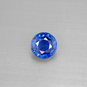 1.13캐럿 천연 블루 카이아나이트, 라운드 컷, 6.16 mm, VS-SI