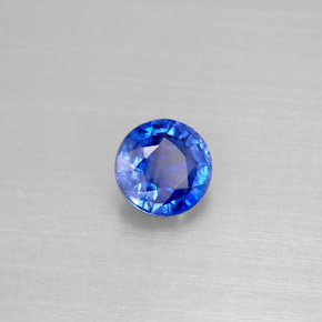 1.13캐럿 천연 블루 카이아나이트, 라운드 컷, 6.16 mm, VS-SI