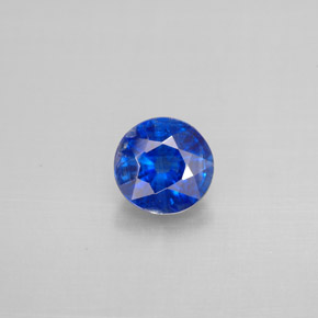 0.99캐럿 천연 블루 카이아나이트, 라운드 컷, 5.89 mm, VS-SI