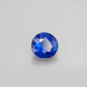 0.99캐럿 천연 블루 카이아나이트, 라운드 컷, 5.89 mm, VS-SI