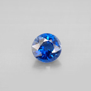 0.89캐럿 천연 블루 카이아나이트, 라운드 컷, 5.86 mm, VS-SI