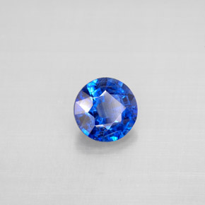 1.03캐럿 천연 블루 카이아나이트, 라운드 컷, 6.12 mm, VS-SI