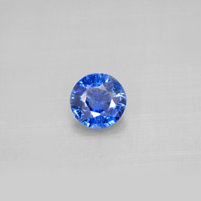0.92캐럿 천연 블루 카이아나이트, 라운드 컷, 5.99 mm, VS-SI