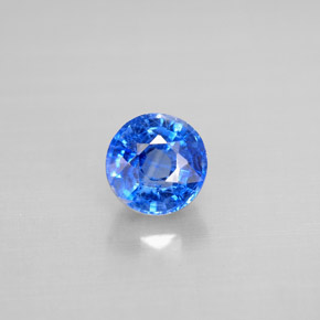 1.25캐럿 천연 블루 카이아나이트, 라운드 컷, 5.98 mm, VS-SI