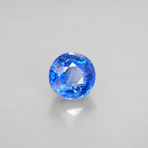 1.25캐럿 천연 블루 카이아나이트, 라운드 컷, 5.98 mm, VS-SI