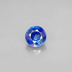 1.12캐럿 천연 블루 카이아나이트, 라운드 컷, 6.06 mm, VS-SI