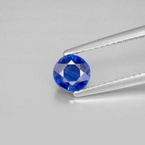 0.81캐럿 천연 블루 카이아나이트, 라운드 컷, 5.32 mm, VS-SI