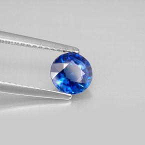 0.93캐럿 천연 블루 카이아나이트, 라운드 컷, 6.04 mm, VS-SI