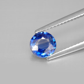 0.78캐럿 천연 블루 카이아나이트, 라운드 컷, 5.90 mm, VS-SI
