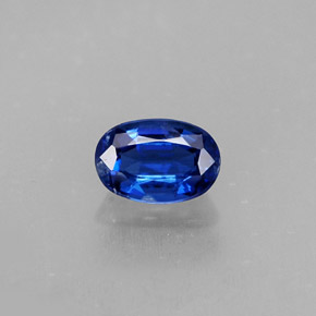 0.69캐럿 천연 블루 카이아나이트, 타원형 컷, 6.1×4.2 mm, VS-SI