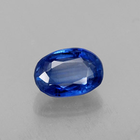 0.78캐럿 천연 블루 카이아나이트, 타원형 컷, 6.2×4.3 mm, VS-SI