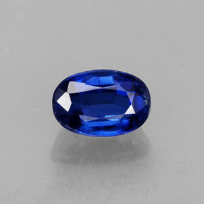 0.78캐럿 천연 블루 카이아나이트, 타원형 컷, 6.2×4.2 mm, VS-SI