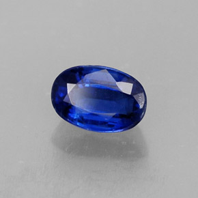 0.78캐럿 천연 블루 카이아나이트, 타원형 컷, 6.2×4.2 mm, VS-SI