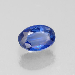 0.69캐럿 천연 블루 카이아나이트, 타원형 컷, 6×4.3 mm, VS-SI