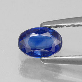 0.72캐럿 천연 블루 카이아나이트, 타원형 컷, 6.2×4.2 mm, VS-SI