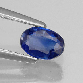 0.72캐럿 천연 블루 카이아나이트, 타원형 컷, 6.2×4.2 mm, VS-SI
