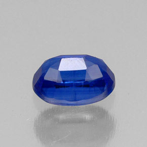 0.78캐럿 천연 블루 카이아나이트, 타원형 컷, 6.2×4.2 mm, VS-SI