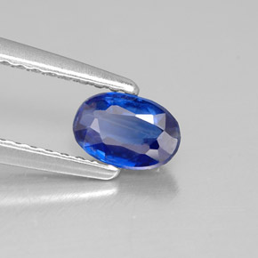 0.49캐럿 천연 블루 카이아나이트, 타원형 컷, 6×4 mm, VS-SI