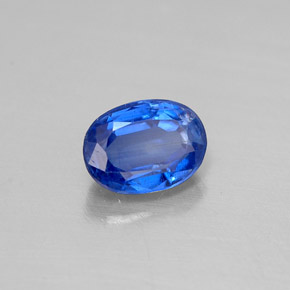 0.64캐럿 천연 블루 카이아나이트, 타원형 컷, 5.8×4.3 mm, VS-SI