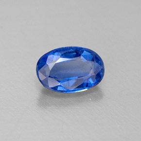 0.68캐럿 천연 블루 카이아나이트, 타원형 컷, 6.1×4.2 mm, VS-SI