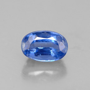0.82캐럿 천연 블루 카이아나이트, 타원형 컷, 6.1×4.1 mm, VS-SI