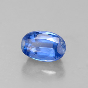 0.82캐럿 천연 블루 카이아나이트, 타원형 컷, 6.1×4.1 mm, VS-SI