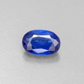0.67캐럿 천연 블루 카이아나이트, 타원형 컷, 6.2×4.2 mm, VS-SI
