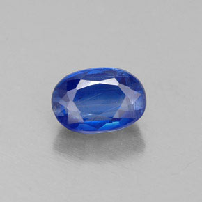 0.81캐럿 천연 블루 카이아나이트, 타원형 컷, 6.1×4.2 mm, VS-SI