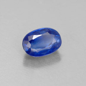 0.81캐럿 천연 블루 카이아나이트, 타원형 컷, 6.1×4.2 mm, VS-SI