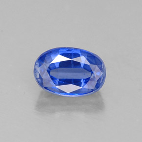 0.82캐럿 천연 블루 카이아나이트, 타원형 컷, 6.2×4.3 mm, VS-SI