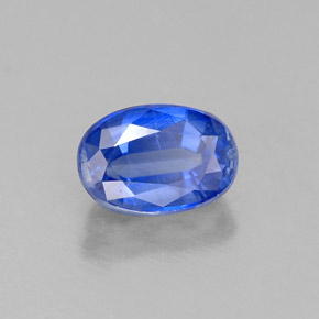0.82캐럿 천연 블루 카이아나이트, 타원형 컷, 6.2×4.3 mm, VS-SI