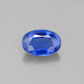 0.64캐럿 천연 블루 카이아나이트, 타원형 컷, 6.1×4.2 mm, VS-SI