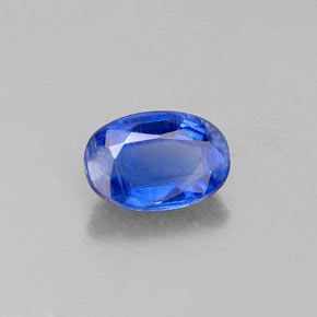 0.64캐럿 천연 블루 카이아나이트, 타원형 컷, 6.1×4.2 mm, VS-SI